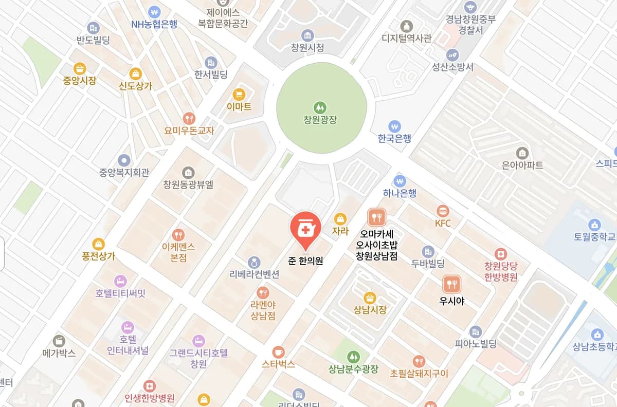준 한의원 오시는 길 지도